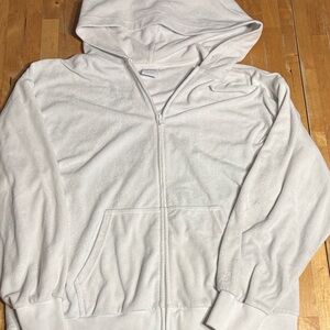 TNA Terry Towel Zip-Up Boyfriend Hoodie